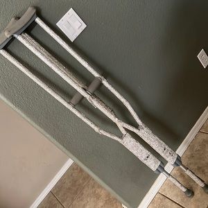 Sparkly rhinestone crutches